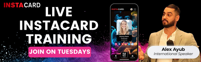 InstaCard Digital Business Card Training banner